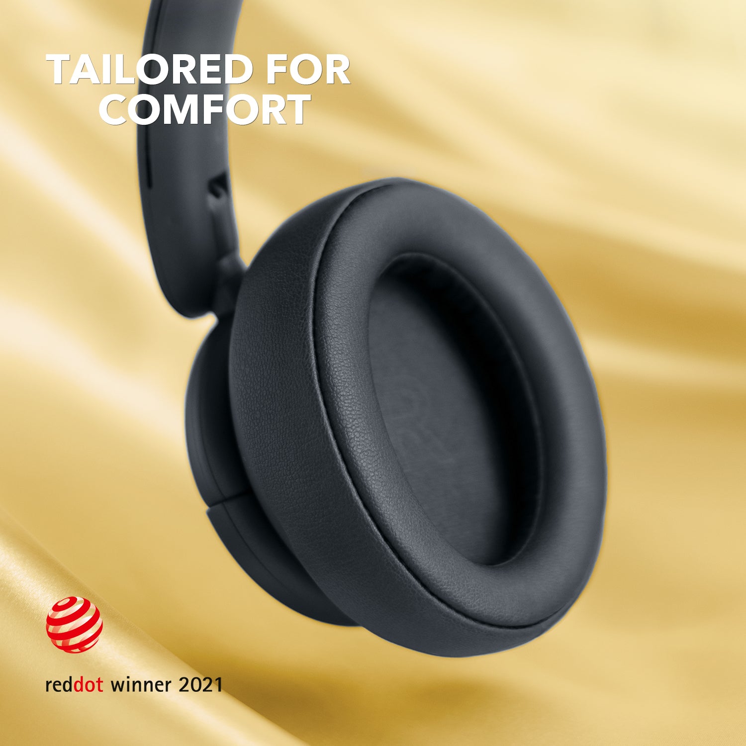 soundcore headphones with cushioned ear pad for comfort.