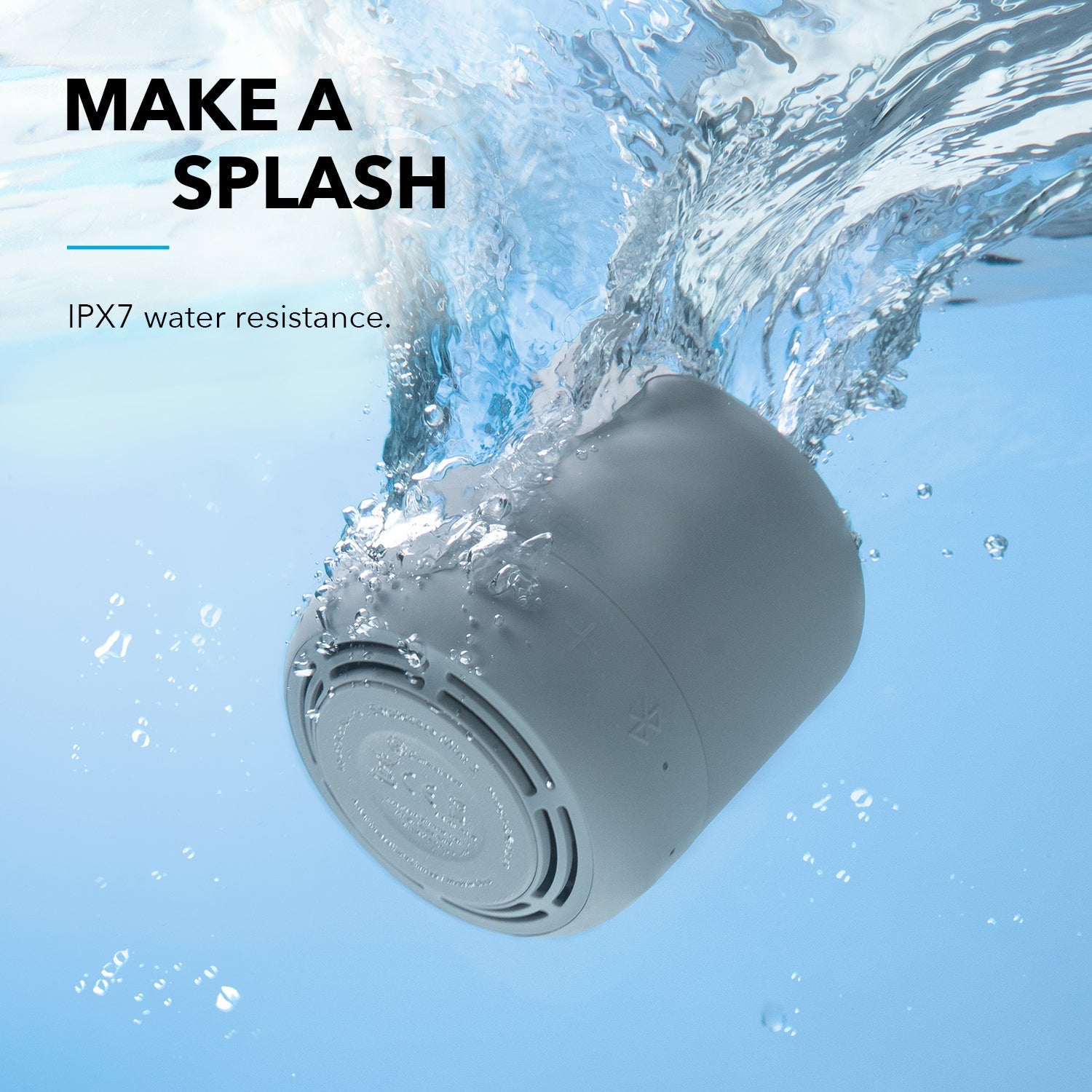 soundcore portable speaker with IP pingX7 waterproof design