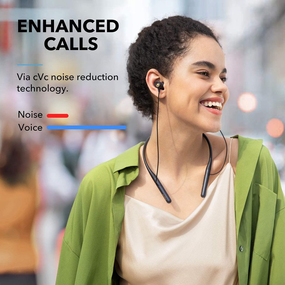 soundcore wireless headset with cVc noise reduction for calls