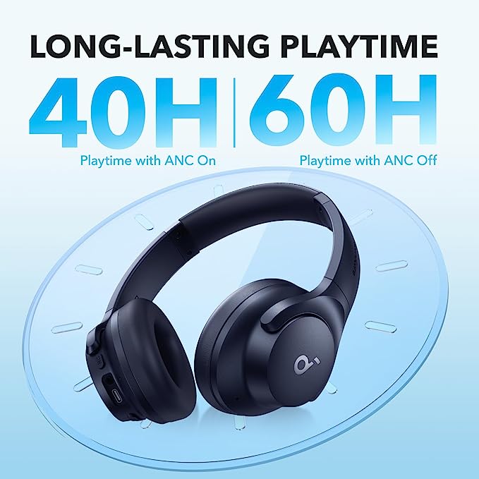 soundcore headphones with 40H ANC and 60H playtime