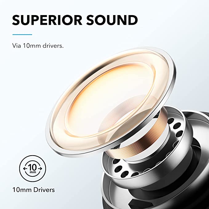 soundcore 10mm drivers with superior sound quality
