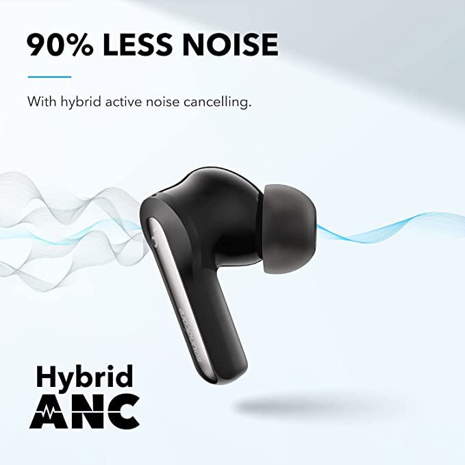 soundcore earbuds with hybrid active noise cancelling