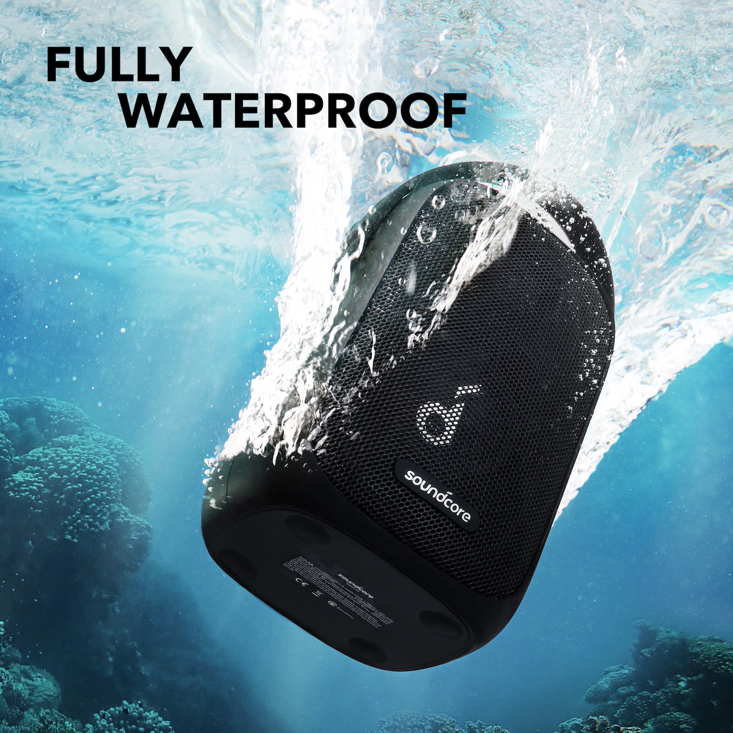 soundcore speaker with waterproof feature underwater