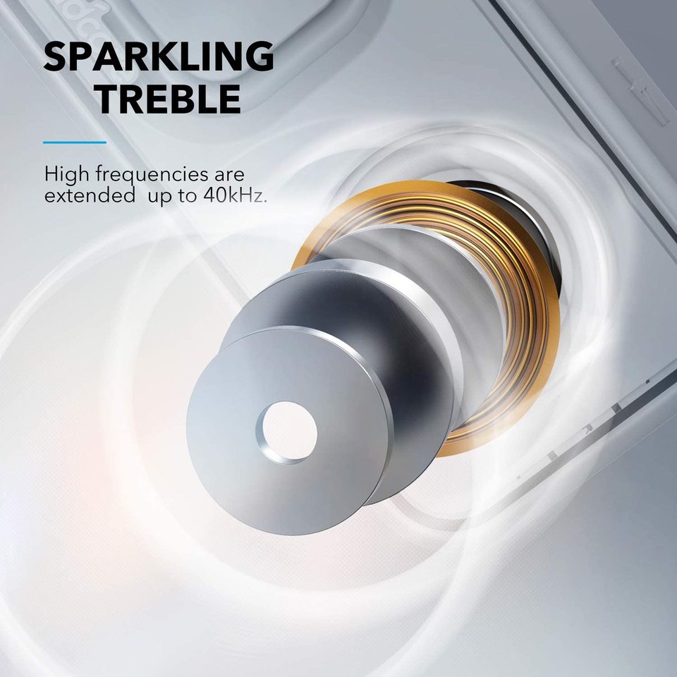 soundcore driver with extended 40kHz high frequency