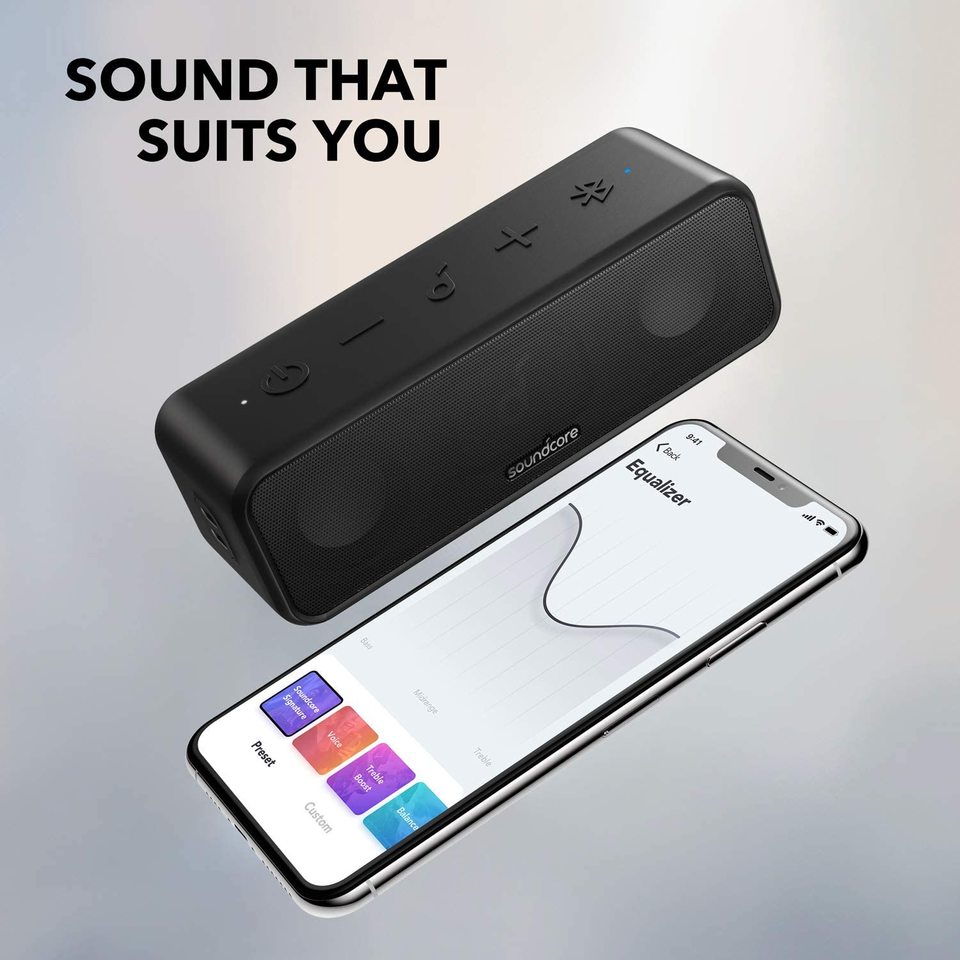豊富な高品質 Anker Soundcore 3 Bluetooth スピーカー IPX7 防水 チタニウムドライバー デュアルパッシブラジエーター  Bass：生活総合通販 店 jiujitsutimes.com