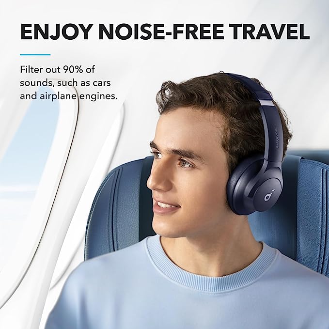 soundcore headphones with noise-canceling for travel
