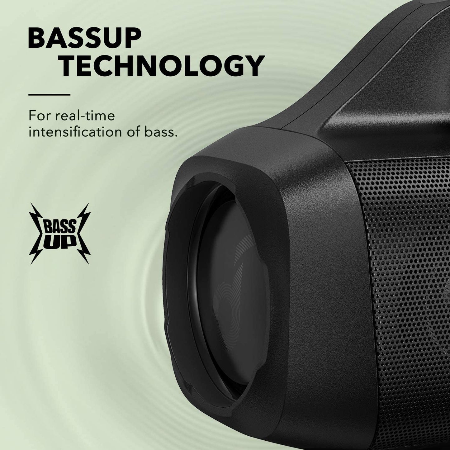 soundcore speaker with BassUp technology for intense bass