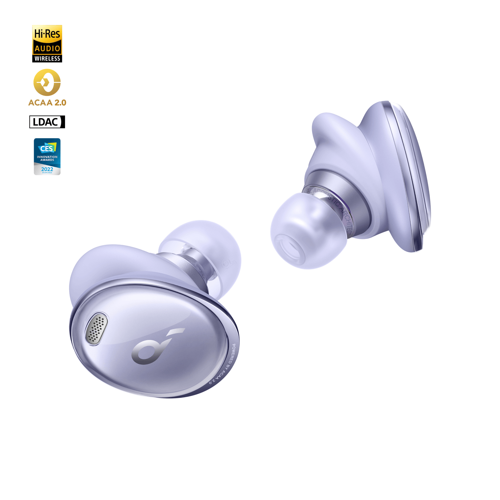 soundcore wireless earbuds with Hi-Res Audio and ACAA 2.0