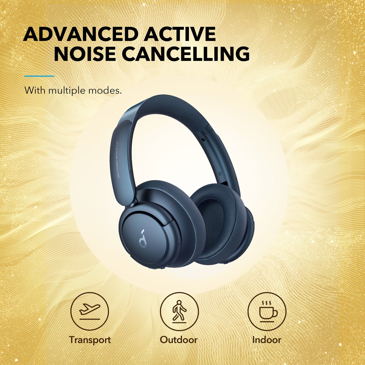  Soundcore by Anker Life Q30 Hybrid Active Noise Cancelling  Headphones with Multiple Modes, Hi-Res Sound, 40H Playtime, Fast Charge,  Soft Earcups, Bluetooth Headphones, Travel : Electronics