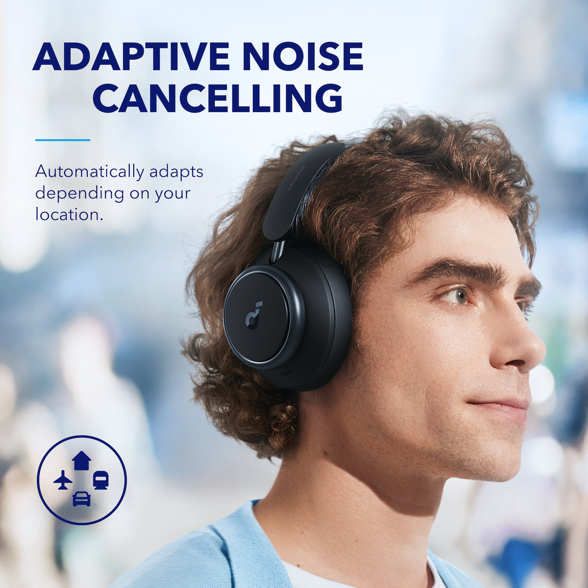  Soundcore by Anker Space Q45 Adaptive Active Noise Cancelling  Headphones, Reduce Noise by Up to 98%, 50H Playtime, App Control, LDAC  Hi-Res Wireless Audio, Comfortable Fit, Clear Calls, Bluetooth 5.3 