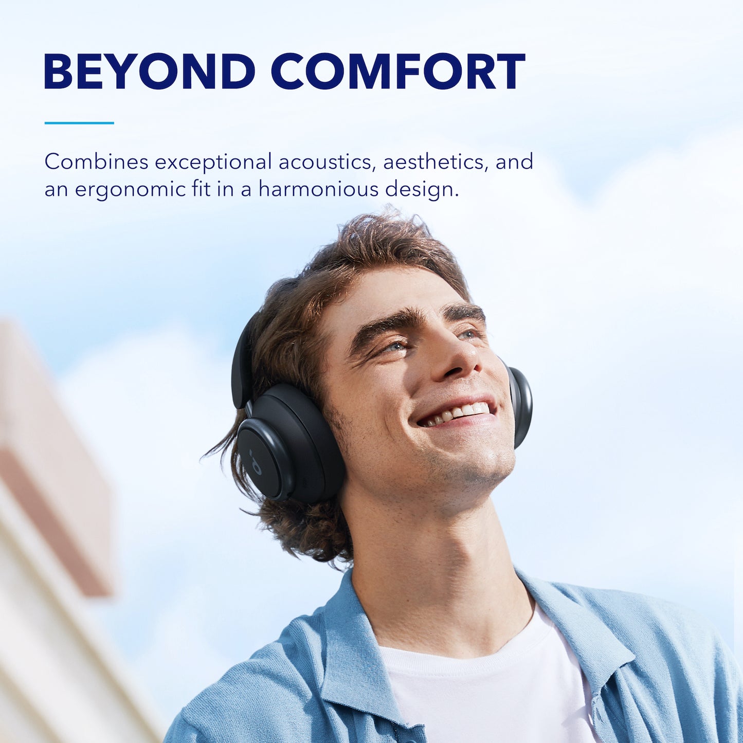 soundcore ANC headphoness with ergonomic design for comfort
