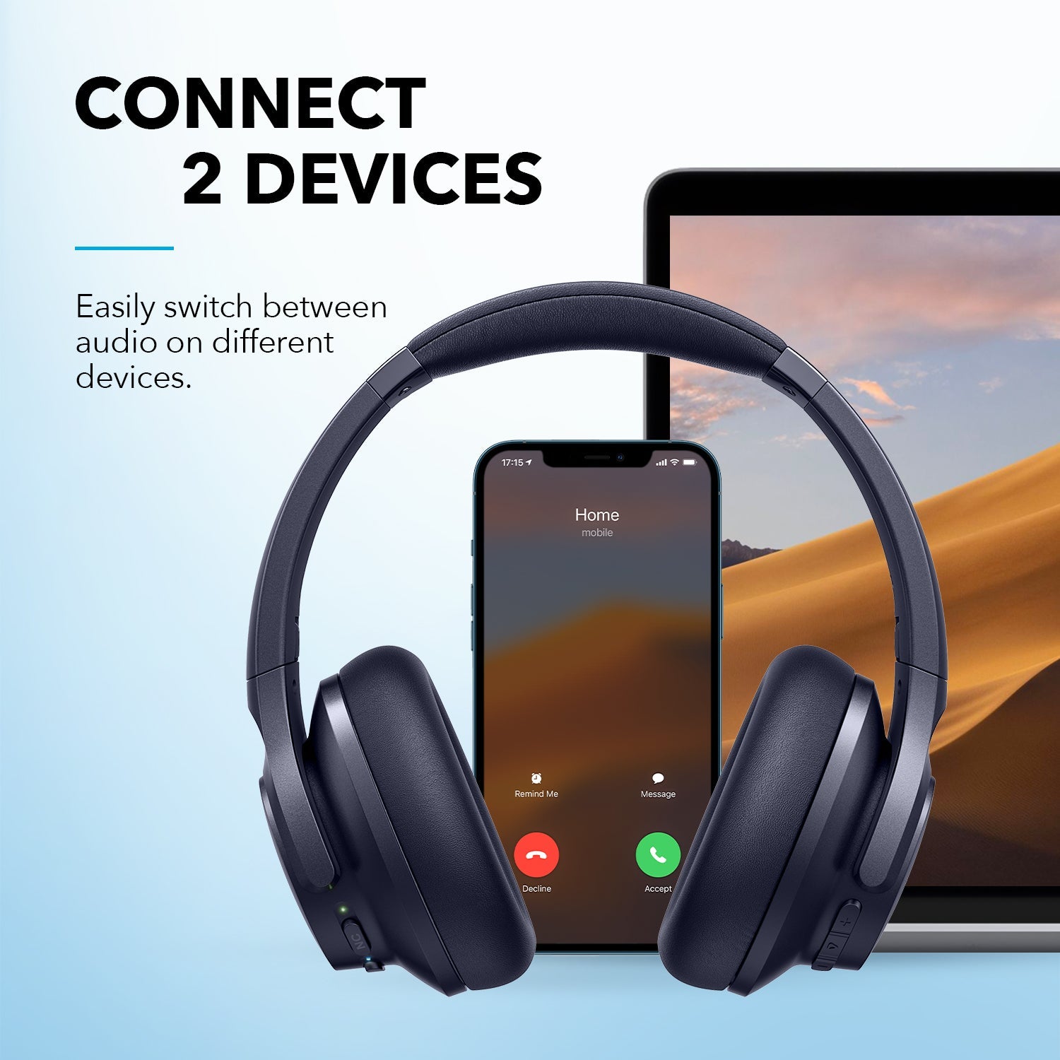 soundcore headphones with dual device connectivity