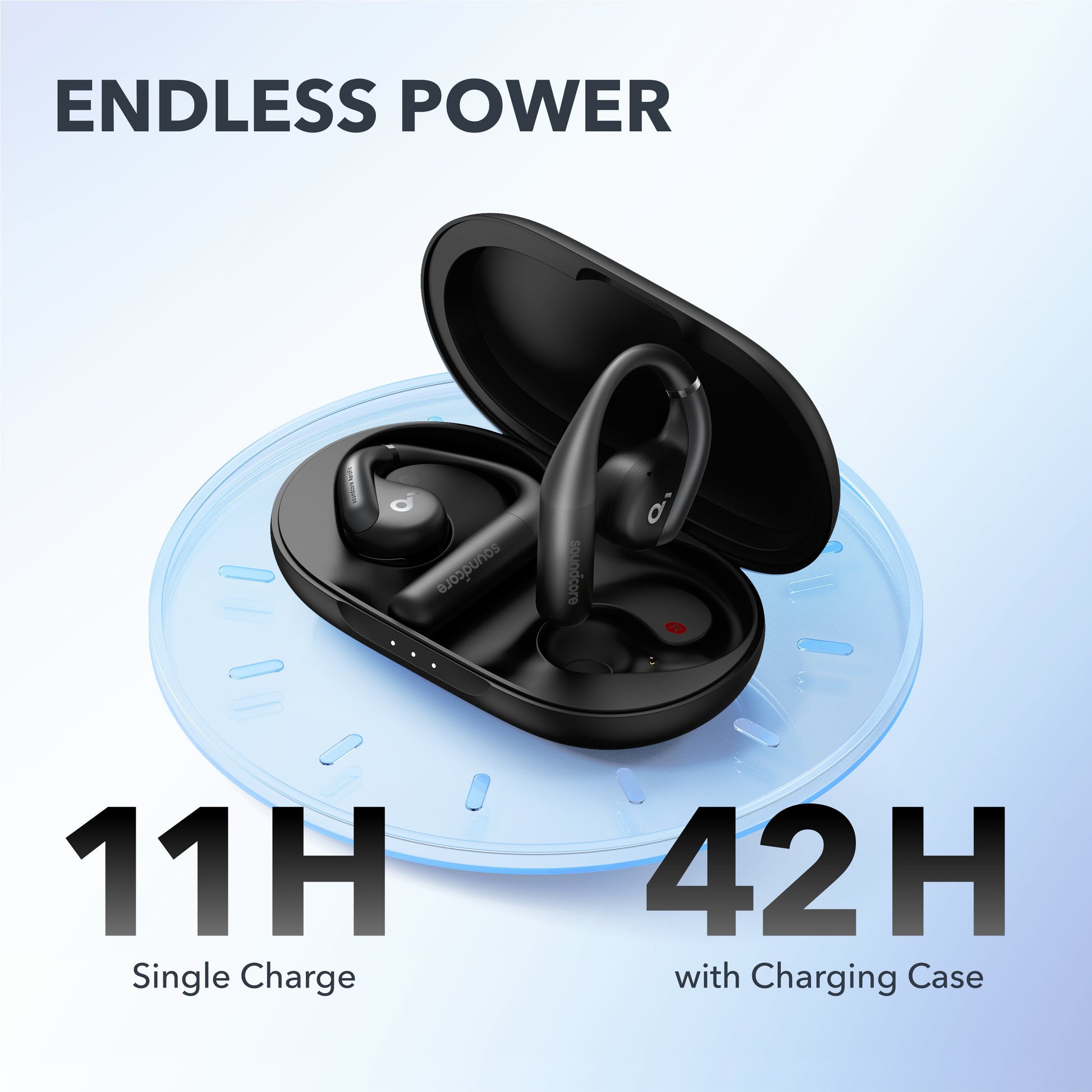 soundcore earbuds in charging case for 42H battery life