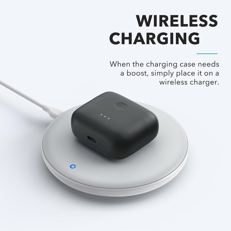 soundcore charging case with wireless charging feature