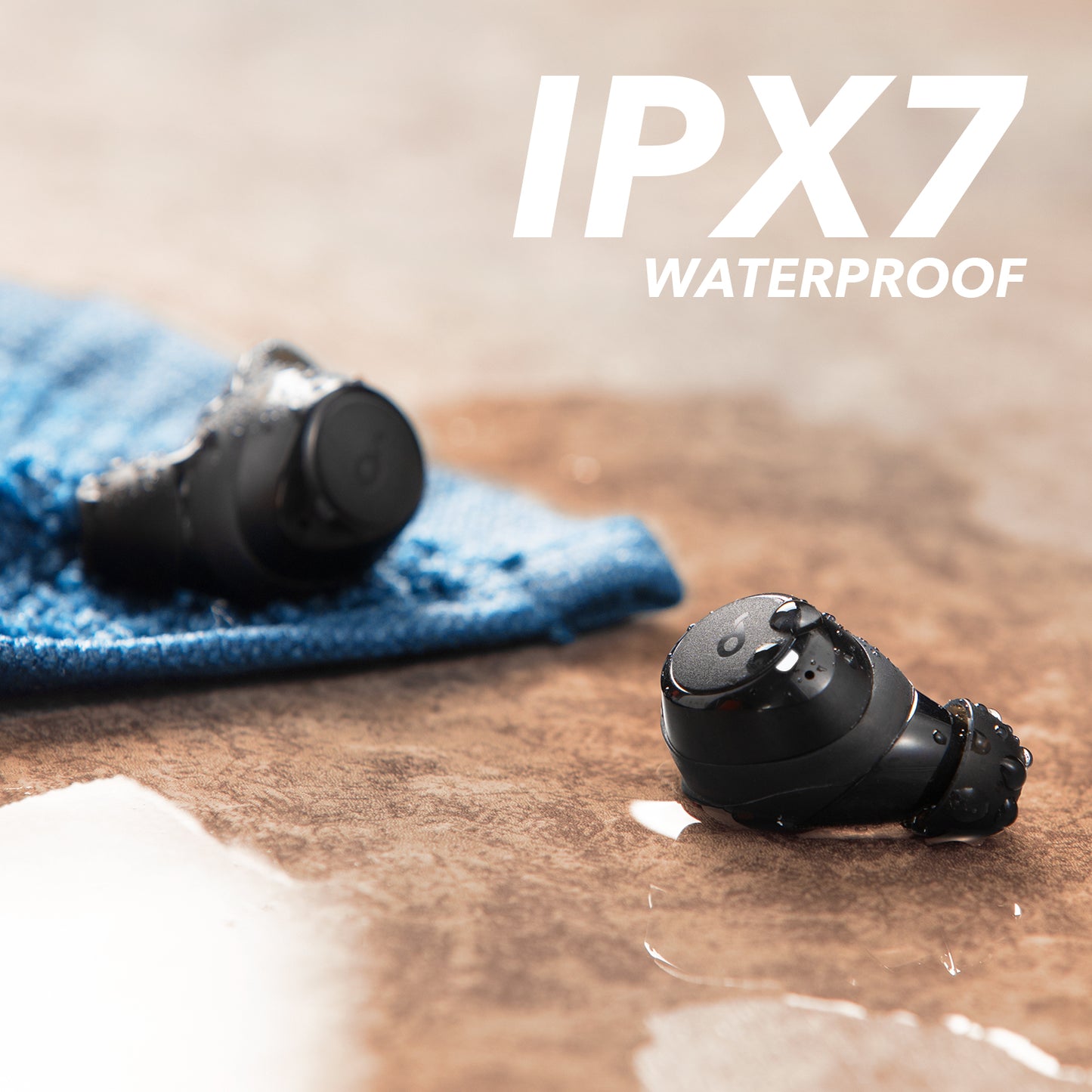 soundcore earbuds with IPX7 waterproof for durability