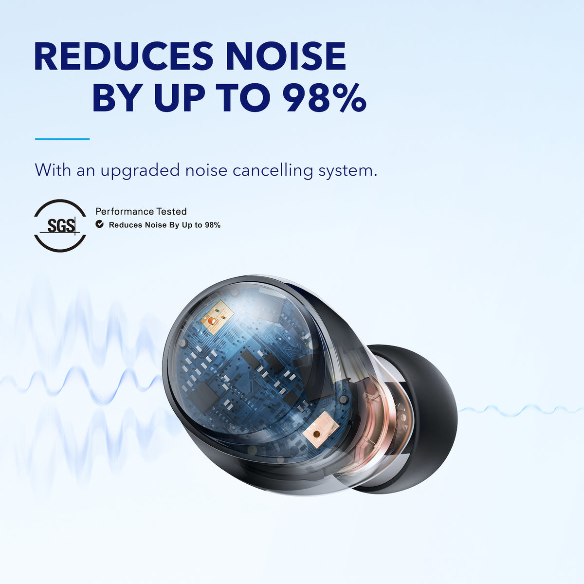 soundcore by Anker- Space A40 SE Earbuds True Wireless ANC Headphones,  IPX4, 10mm Drivers, 50-Hour Playtime, Black, A3936ZA1