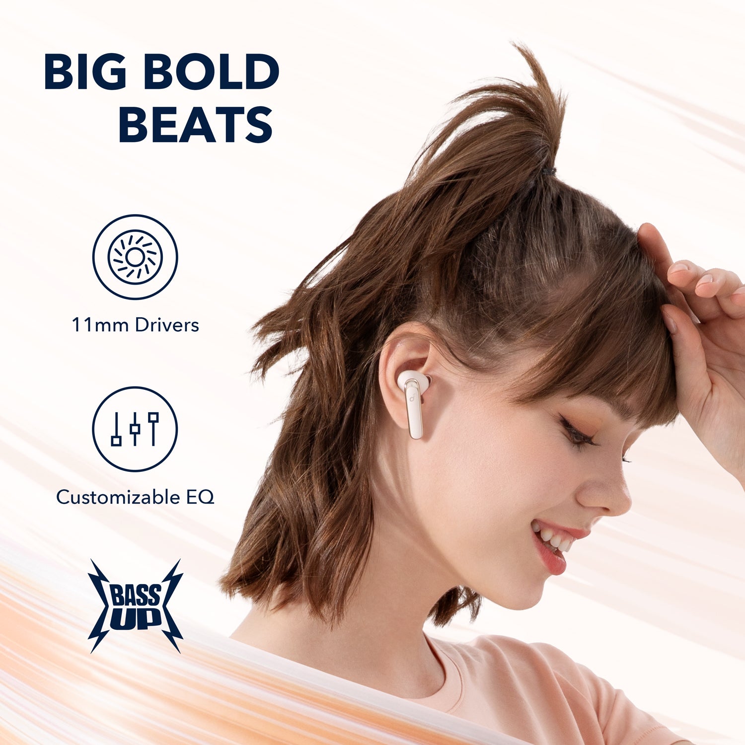 soundcore earbuds with 11mm drivers and customizable EQ