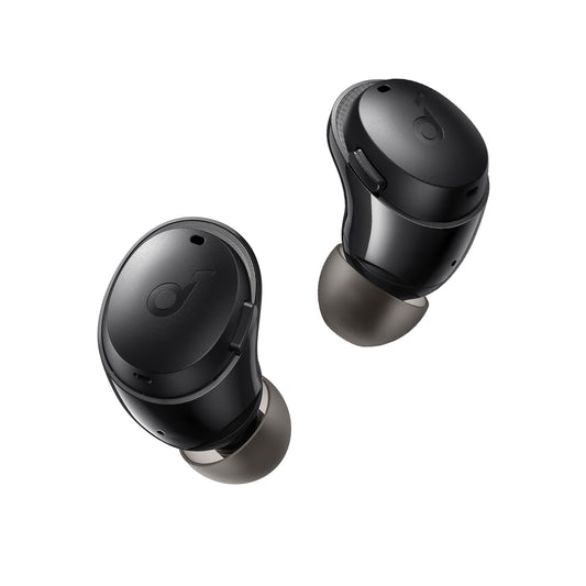 soundcore black earbuds with ergonomic design