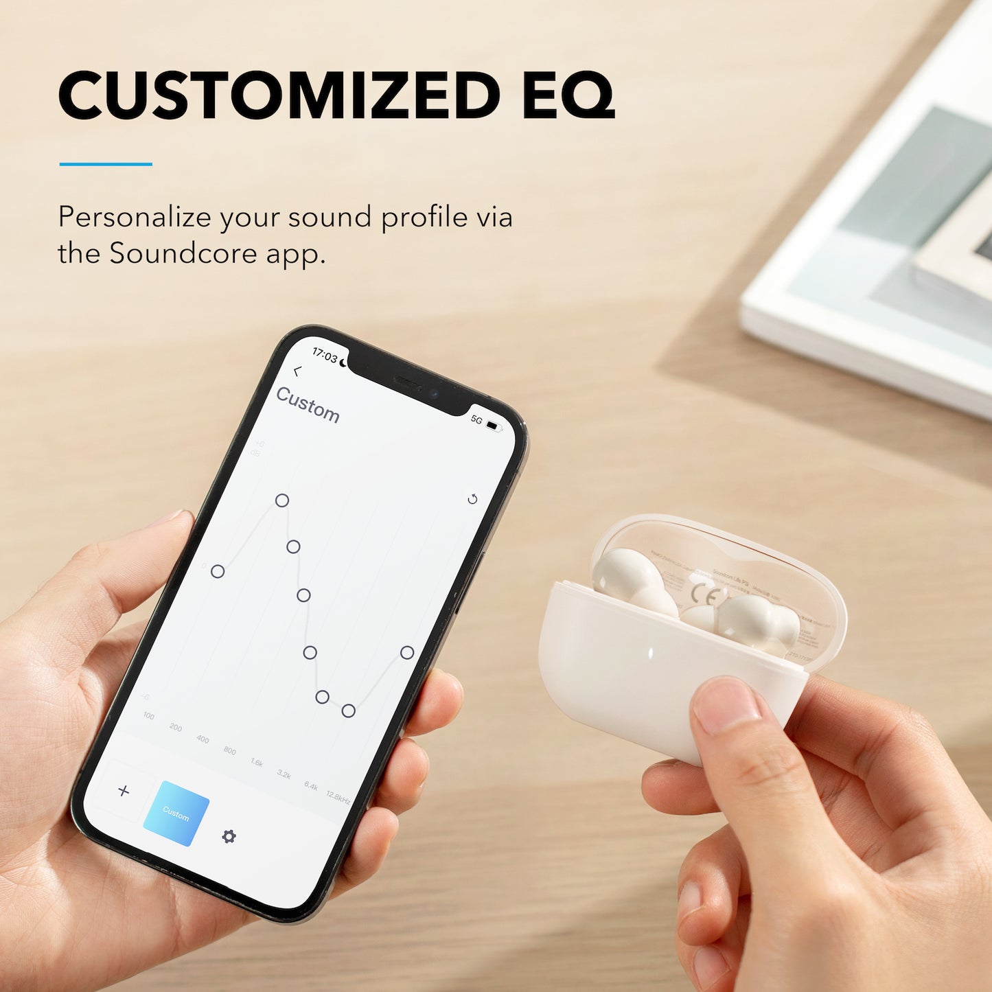 soundcore earbuds with app for customized EQ