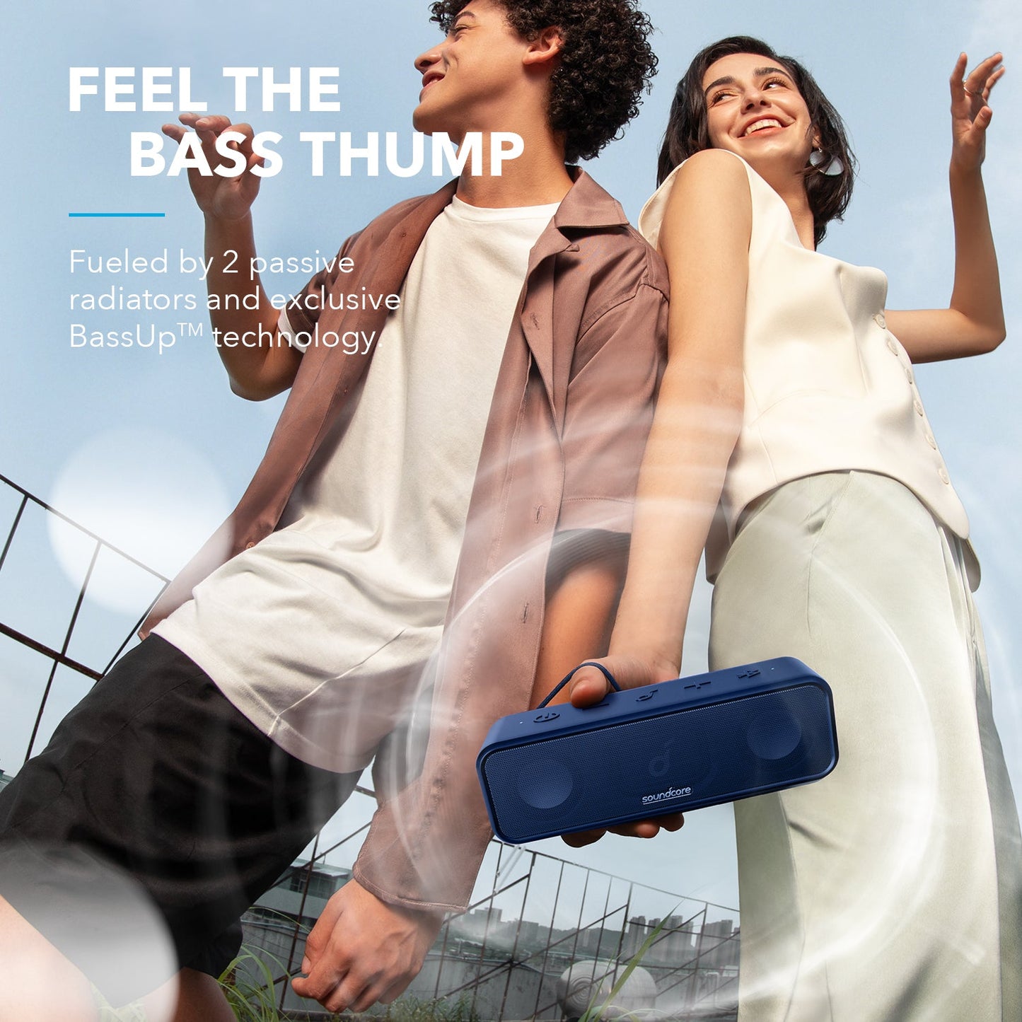 soundcore speaker with BassUp technology for powerful sound